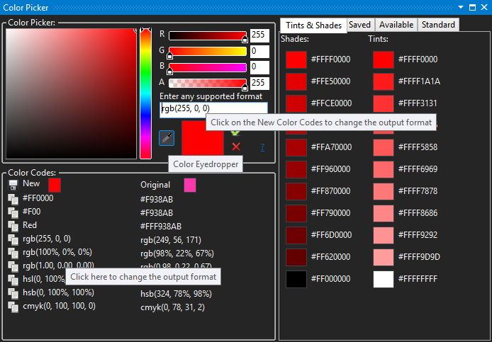 color picker scriptcase